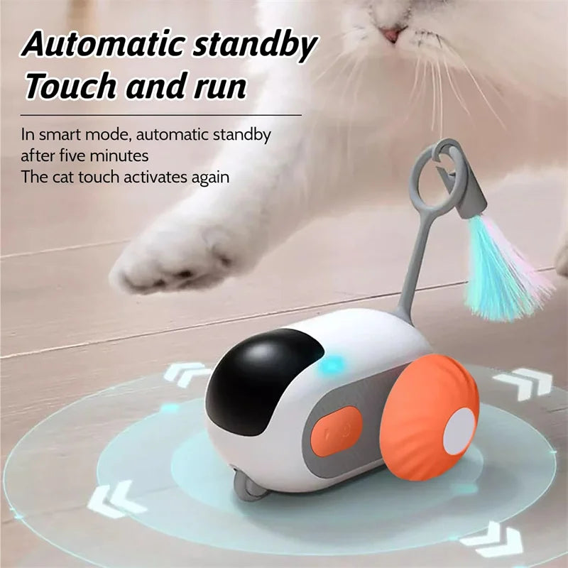 Electric Cat Toys Remote Control Sports Car Teaser Stick Self-Help Boredom Reliever Indoor Cat Interactive Smart Cat Toys
