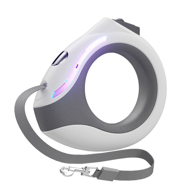 Ring With Light Dog Leash Pet Automatic Retractable Leash Luminous - Pet Perks Daily