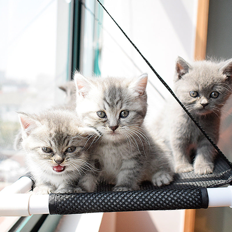 Cat Hammock Cat Sun-drying Artifact Breathable Cat Bed Supplies Balcony Glass Suction Cat Nest