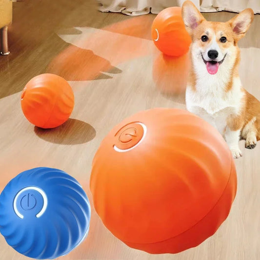 Automatic Moving Dog Toy Ball Jumping Rotating Interactive Dog Chew Toy Ball